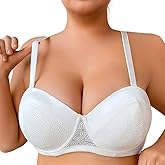 Cotton Whisper Plus Size Women's Push Up Underwire Bra with Removable Shoulder Straps