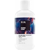 IGK Extra Love Volume &amp; Thickening Conditioner for Fine, Flat Hair | Volumizing Conditioner Adds Body + Fullness to Fine, Flat Hair, Hydrates + Detangles, Vegan + Cruelty-Free