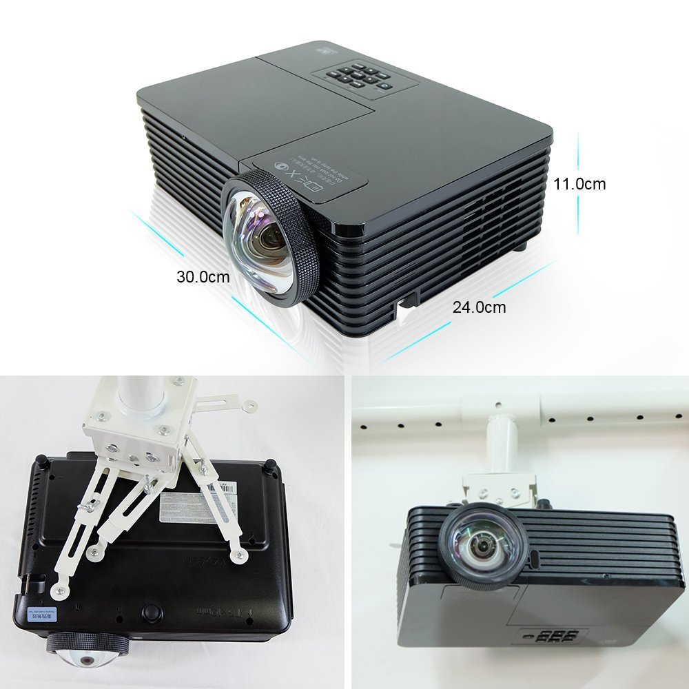 UT200 Proyector Tiro Corto, NIERBO 3D Proyector LED portátil ...