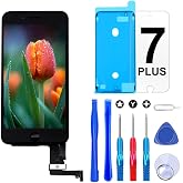 for iPhone 7 Plus Screen Replacement Kit 5.5" LCD Display Assembly Black | Screen Digitizer Full Installation Kit with Repair Tools, Glass Protector &amp; Waterproof Seal, Smooth 3D Touch