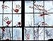 91 PCS Bloody Halloween Window Clings - Vampire Zombie Party Handprint Decals Decorations