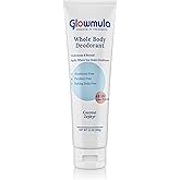 Glowmula Whole Body Deodorant Cream – Aluminum-Free, Baking Soda-Free, Sensitive Skin Safe, 48H Odor Protection – Coconut Zephyr – 3.5 oz