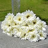 10x Silk Gerbera Daisy Artificial Flowers Bouquet Home Wedding Decoration