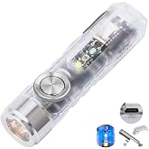 RovyVon Aurora A8 4th EDC Flashlight USB C Rechargeable Max 650 Lumens | Momentary On Keychain Light with Magnetic Clip/Base, Lock Mode, For Checking Outdoor(365nm/Red/White)