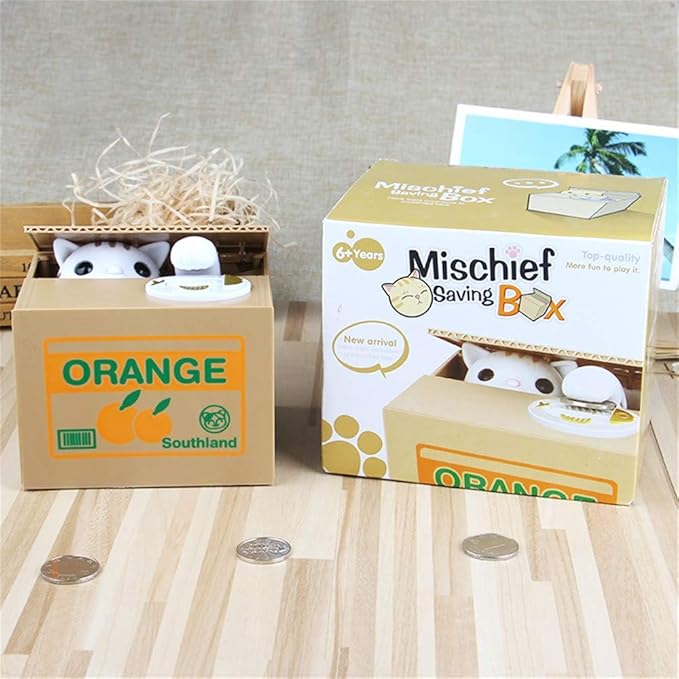 Amazon Com Gotian Cute Automated Cat Steal Coin Bank Piggy Bank