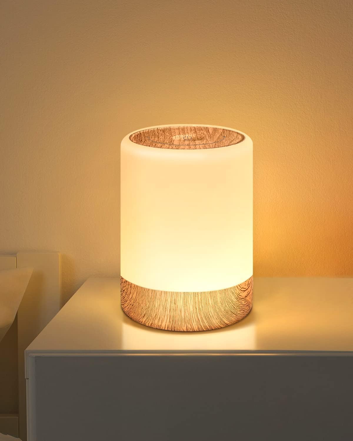 MEDE Night Light Kids Bedroom Touch Lamps Bedside Dimmable,Smart LED Night Light Baby with RGB Changing & Memory,USB Rechargeable Bedside Table Lamp Portable Nightlight for Newborn Breastfeeding — image 1