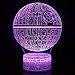 LED 3D Optical Illusion Smart 7 Colors Night Light Desk Lamp with USB Cable (Death Star DS-1 Platform)
