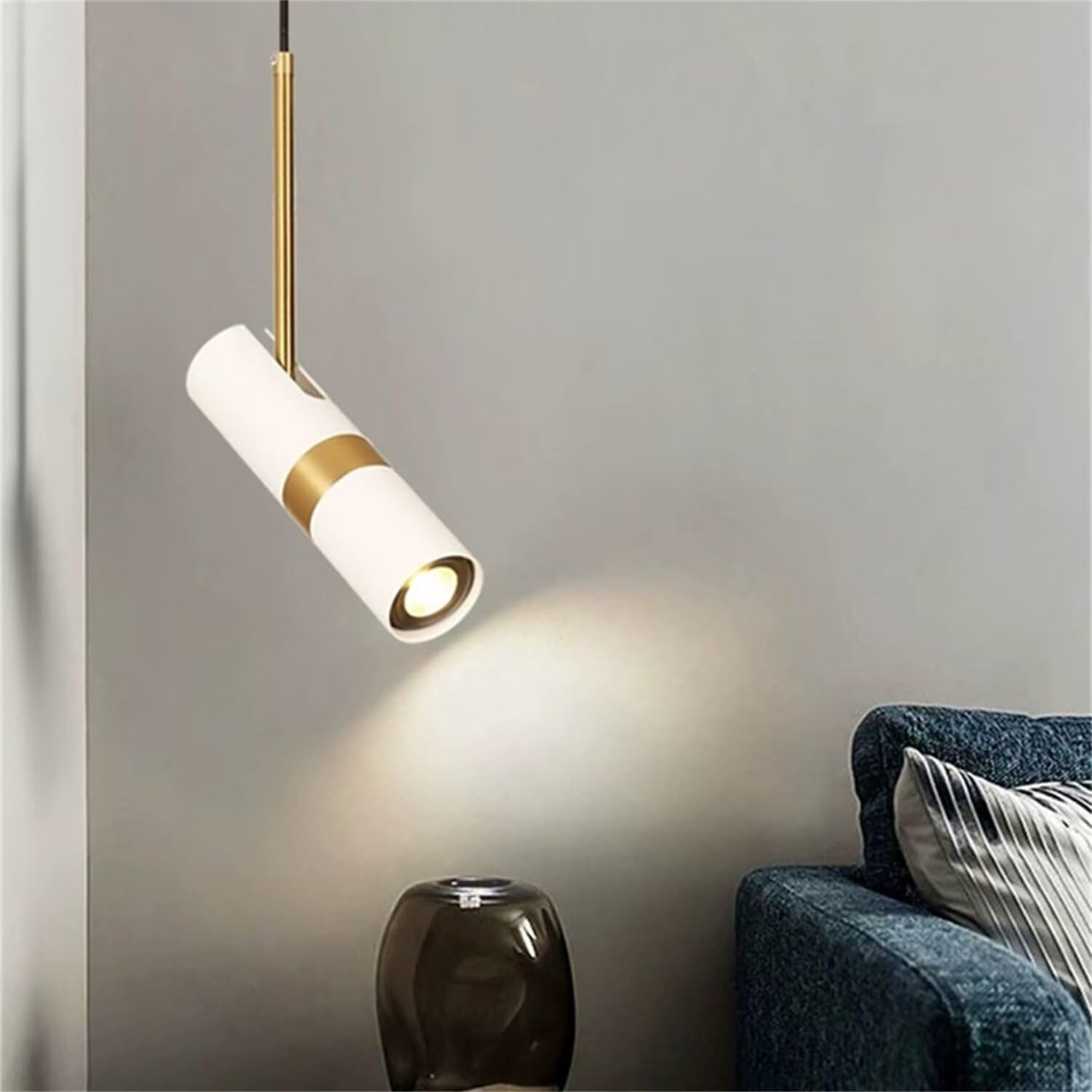 WQCSH Modern Simplicity Chandelier Bedroom BedHead Decorate Originality Personality Art Atmosphere Adjustable Direction Small Chandelier Light Luxury Adjustable Lifting and Lowering-White