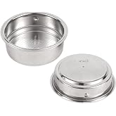 2pcs 51mm Portafilter Basket, Stainless Steel Pressurized Espresso Coffee Filter Basket for 51mm Espresso Machines (1 Cup + 2 Cup Capacity)