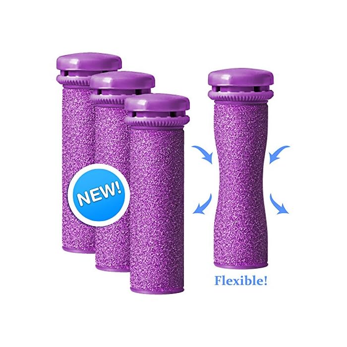 Emjoi Micro-Pedi Compatible SoftFLEX Technology Refill Rollers (Xtreme Coarse) - Pack of 4