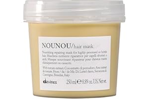 Davines NOUNOU Hair Mask, Nourishing And Repairing Treatment For Bleached, Permed Or Relaxed Hair, Add Shine Weightlessly
