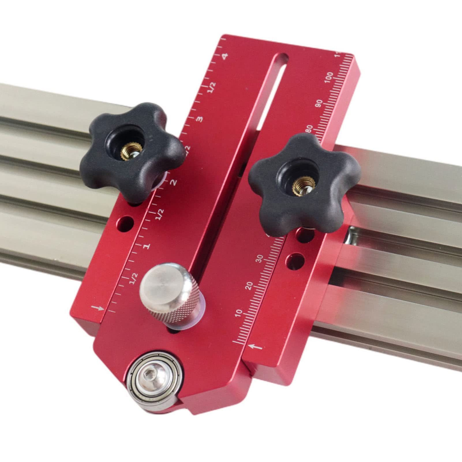 Nimomo Table Saw Fence Thin Rip Jig, Thin Rip Tablesaw Jig Table Saw Jig Guide Woodworking Thin Rip Tablesaw Jig Retractable Table Saw Fence Guide Aluminum Alloy Table Saw Cutting Backer