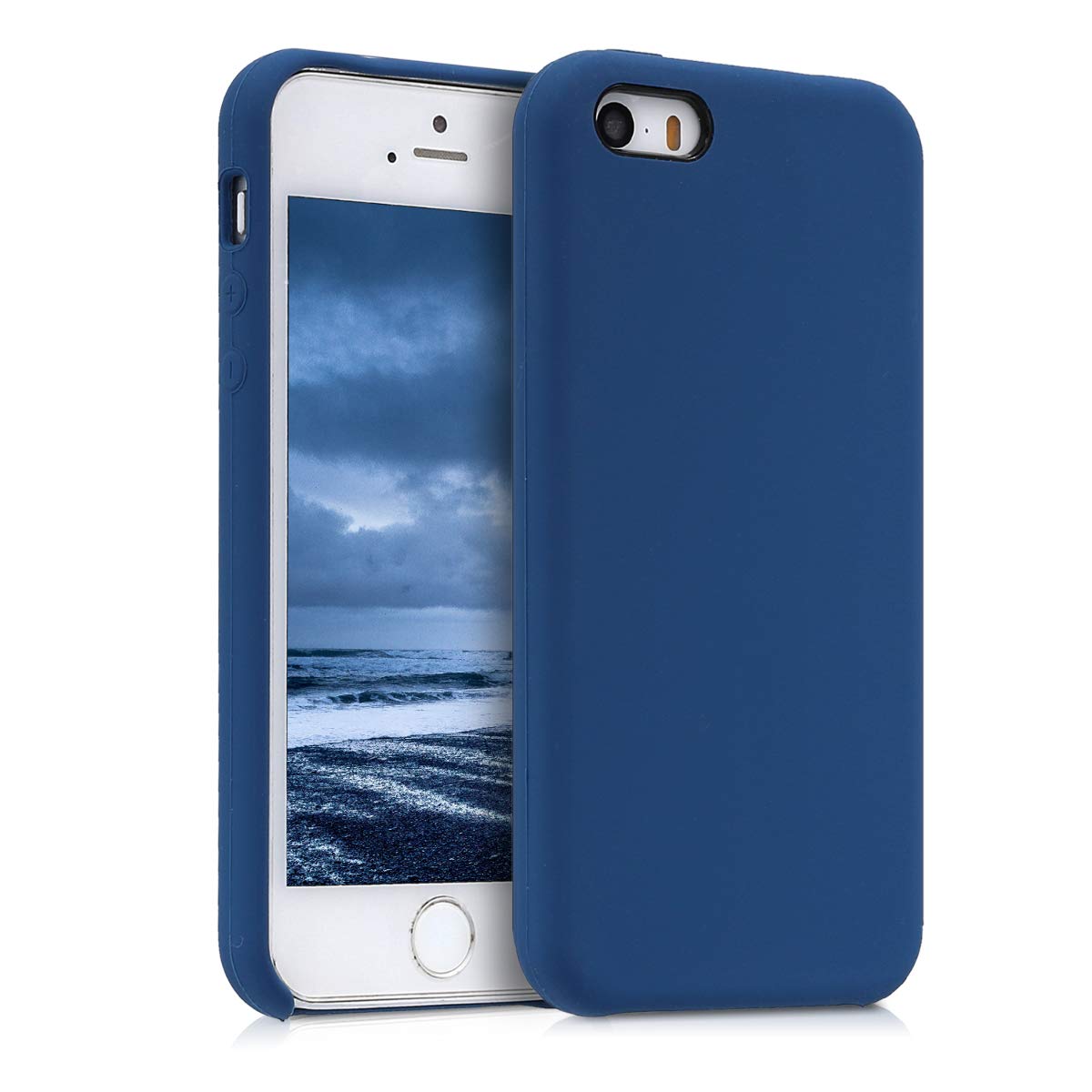 kwmobile Case Compatible with Apple iPhone SE (1.Gen 2016) / iPhone 5 / iPhone 5S Case - TPU Silicone Phone Cover with Soft Finish - Dark Blue โ image 1