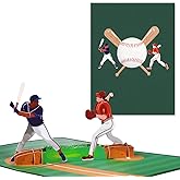CNLITIHEKA Baseball Pop Up Cards, Pop Up Fathers Day Cards, 3D Sports Birthday Greeting Card, Happy Father's Day Card, Father's Anniversary Card for Dad Mom Husband Wife Men Women.