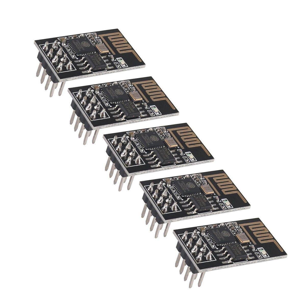 DollaTek 5Pcs ESP8266 ESP-01S WiFi Serial Transceiver Module with 1MB Flash for Arduino