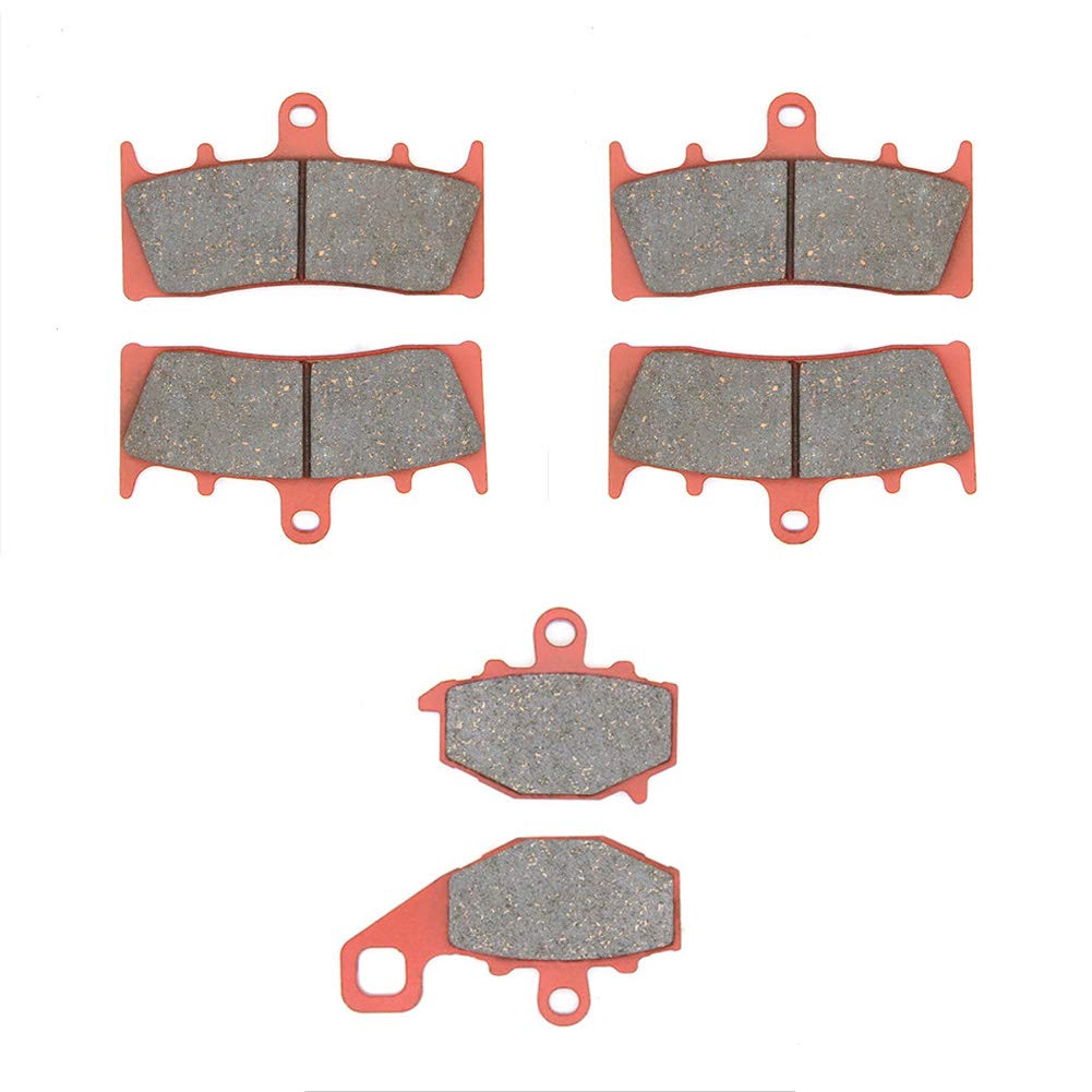 MEXITAL One Set Ceramic Motorbike Brake Pads Front and Rear for ZX6R (G/J) ZX600 (98-02) / ZZR600 (ZX 600 J4/J6F-J8F) (05-08) / ZX6R A1 (ZX 636) 636cc (02) / ZX-9R (ZX 900 B/C/E) (96-01) MX188-188-192