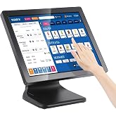 MUNBYN 17-inch POS-Touch-Screen-Monitor, Multi-Touch Monitor, 400 nits True Flat Seamless Capacitive LED, VGA/HDMI Input for Office, POS, Restaurant, No Driver Required