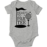 AW Fashions Ready to Par Tee Baby Bodysuit Funny Adorable Unisex Boys Girls Infant Romper Cute Clothing