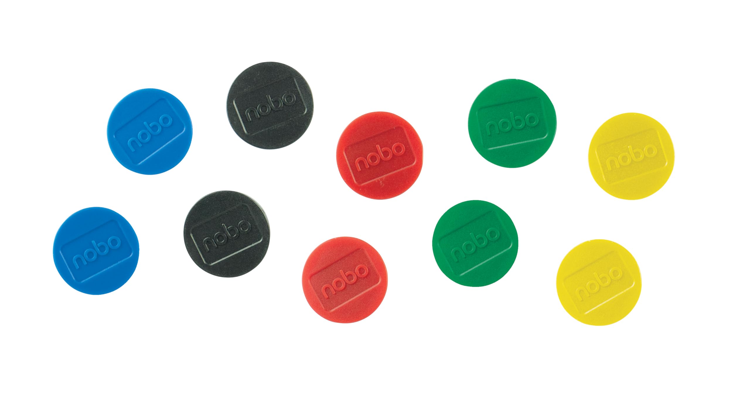 Nobo Magnetic Whiteboard Magnets, 38mm, Pack of 10, 1915318, Coloured