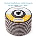 LotFancy Flap Disc 4 1/2 Inch, 10PCS, 120 Grit Grinding Sanding Wheels for Angle Grinder, Aluminum Oxide Abrasive, Type #27, 4.5 x 7/8in
