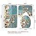 WONDERTIFY Bath Mat,Beach,Seashells Starfish Sand Holidays Summer Bathroom Carpet Rug,Non-Slip 3 Piece Bathroom Mat Set