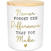 Thank You Gifts for Women - Long Lasting Vanilla Lavender Candle 10 oz - Birthday Farewell Inspirational Employee Appreciation Gifts for Coworkers Teachers, Retirement Gift for Woman