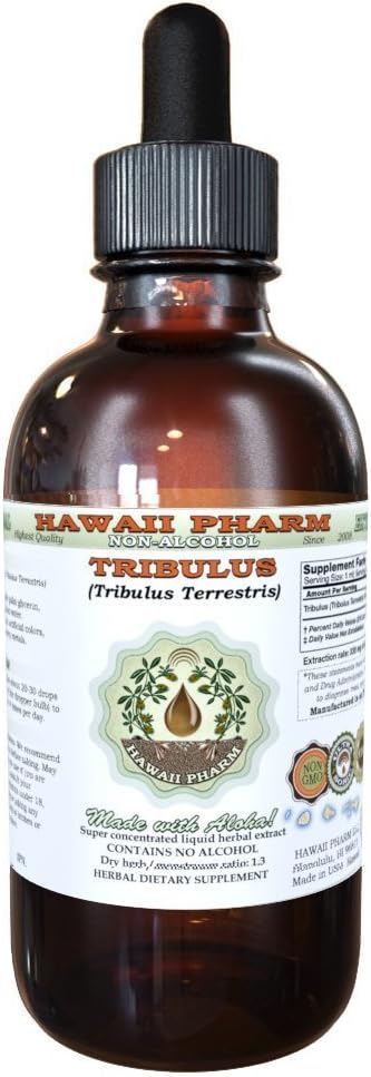 Tribulus Alcohol-Free Liquid Extract, Tribulus (Tribulus Terrestris) Dried Fruit Glycerite Herbal Supplement 4 oz: Health & Personal Care