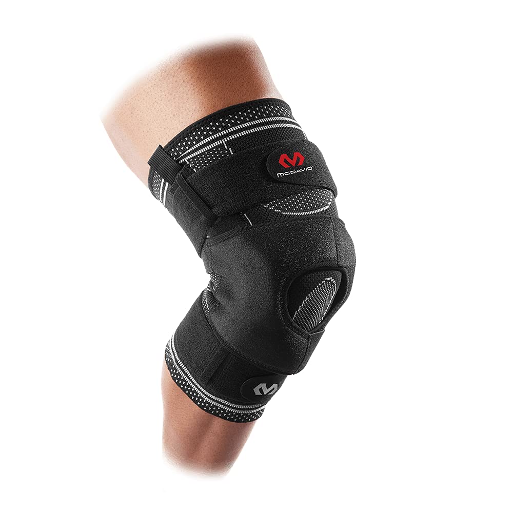 Mcdavid Men's Elite Engineered Elastic Knee Support Brace, Black, Large