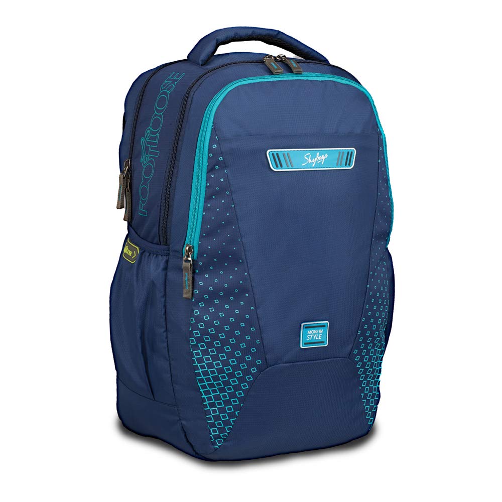 skybags 40 ltrs blue laptop trolley backpack