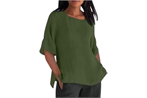 TAWOP Women Oversized Line Shirts Half Sleeve Crewneck Summer Tops Casual Loose Jacquard Tunic Blouse Plus Size Flowy Tunic