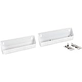 Rev-A-Shelf 6572-11-11-52 11-Inch Polymer Plastic Kitchen Sink Front Tip-Out Accessory Storage Trays, White