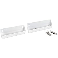 Rev-A-Shelf 6572-11-11-52 11-Inch Polymer Plastic Kitchen Sink Front Tip-Out Accessory Storage Trays, White, Pack of 2