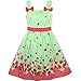 Sunny Fashion KM43 Girls Dress Cartoon Polka Dot Bow Tie Strawberry Size 6
