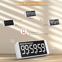 MeesMeek 7.8'' Extra Large LED Kitchen Timer: 99H