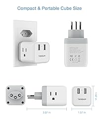 TESSAN Switzerland Plug Adapter, Swiss Travel Power