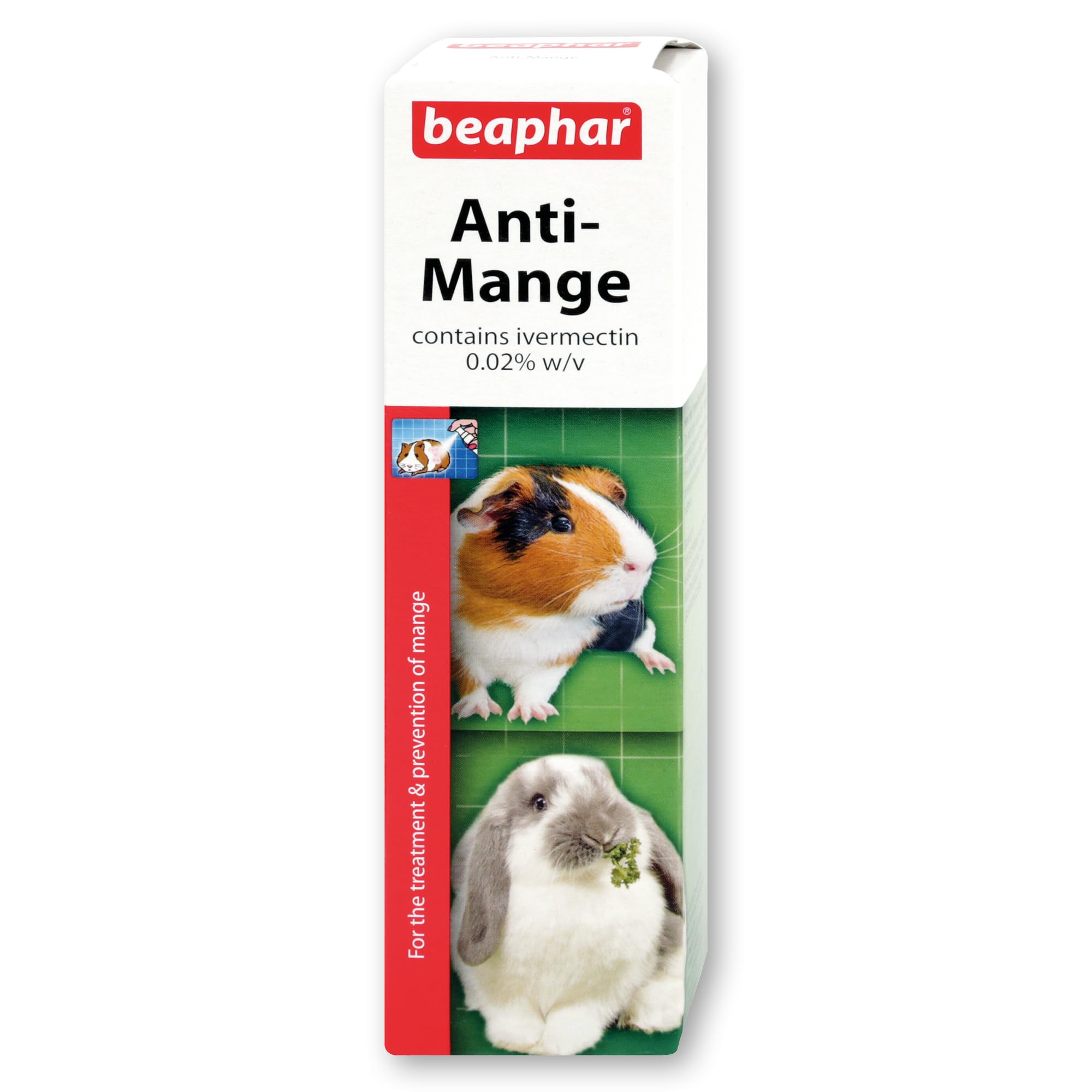 Beaphar – Anti-Mange Spray for Rabbits, Guinea Pigs & Rats – Kills Mange Mites & Helps Prevent Infestations – Vet-Strength – Easy-to-Use Spray – For Rabbits & Guinea Pigs Over 4 Weeks, & Rats – 75ml