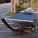 Lazy Daze Hammocks 14 FT Outdoor Arc Wood Hammock Stand, 2 Person Russian Pine Hardwood Hammock Stand with Hooks and Chains, for Home Patio Garden Yard Picnic Camp, 450lb Capacity