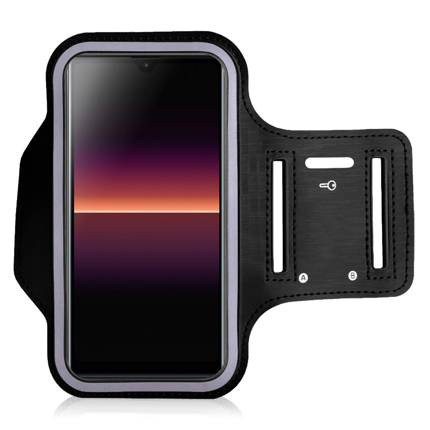 KP TECHNOLOGY Armband Case for Sony Xperia L4 / L3 / L2 / L1 / Xperia XZ3 / XZ2 / XZ2 Compact / XZ1 / XZ1 Compact/Xperia XA2 / XA2 Ultra / XA1 / XA1 Ultra for Running and other Sports (BLACK)