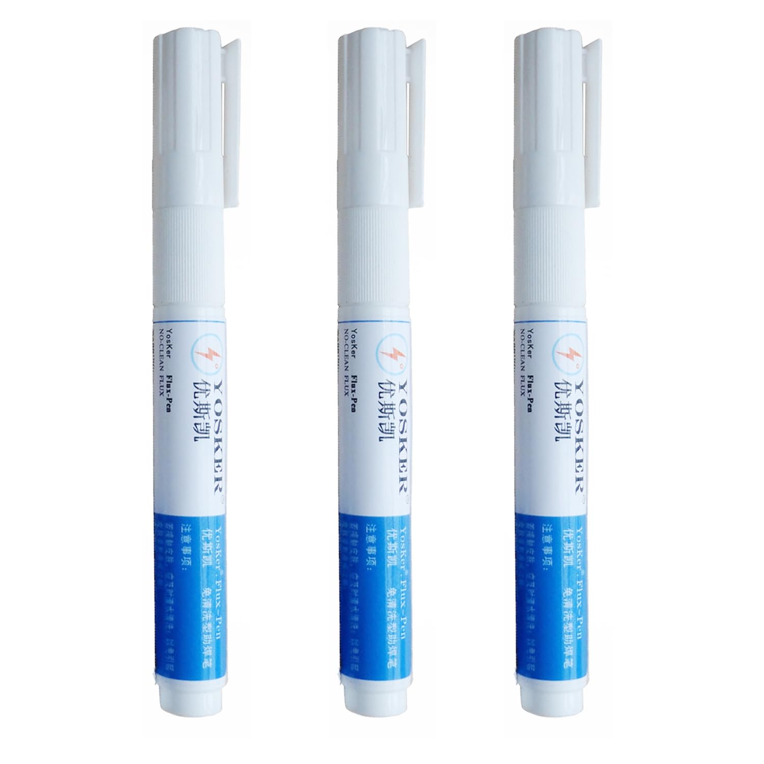 3pcs No Clean Soldering Pen Rosin Solder Pen for Electronics Tabbing Wiring Solder, Welding Maintenance of PCB Board, Liquid Solder Pen, Solder Braid Wick Liquid Solder Flux.