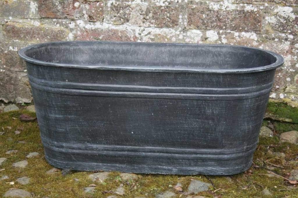Anglo Eastern Trading XDL-0882SG Oval Trough - Slate Grey