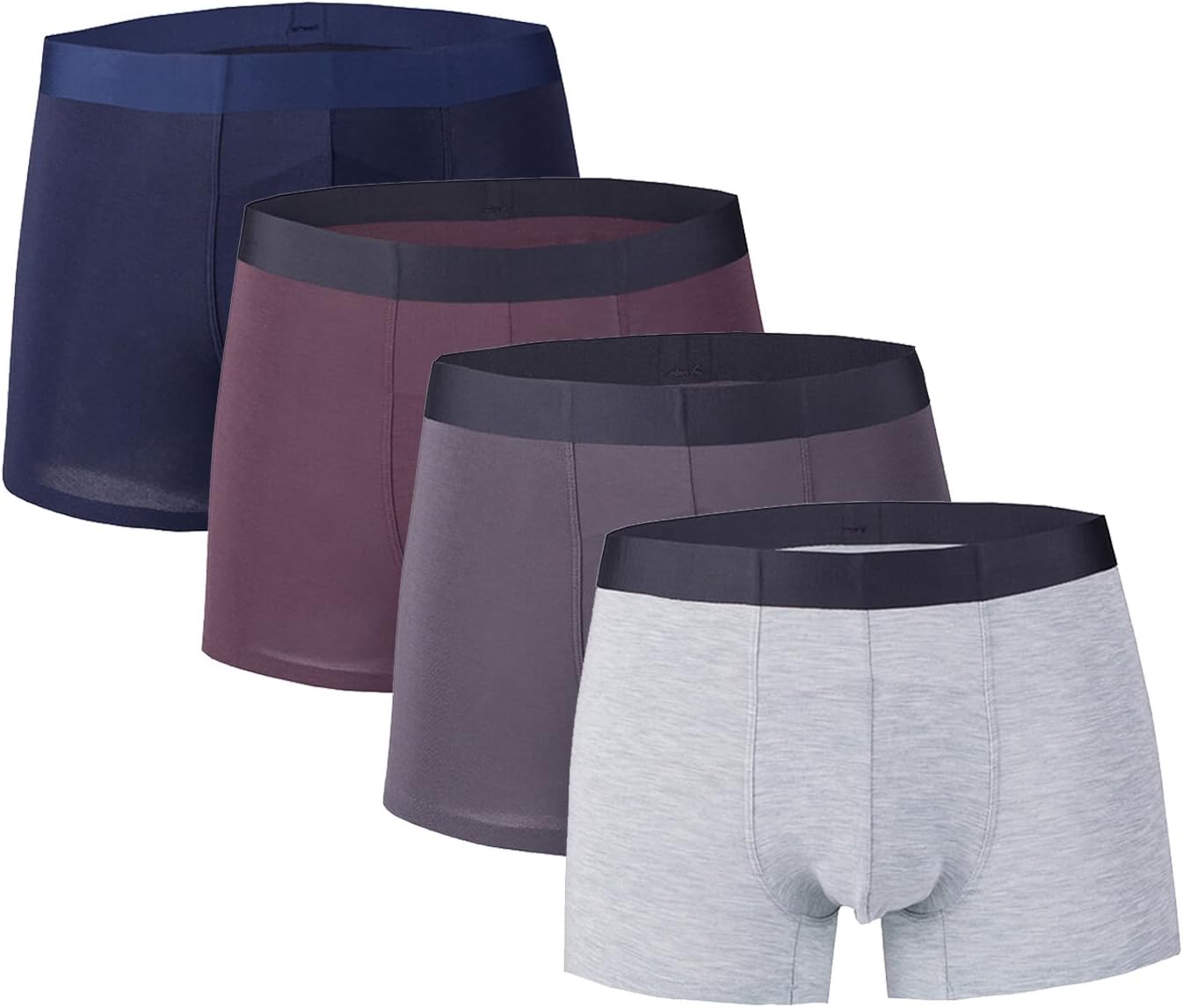 Femaroly Men¡¯s Underwear 4-Pack Breathable Colored Modal Boxer Briefs