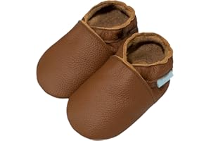 Basrakids Leather Baby Shoes Boys Girls Moccasins Infant Toddler Slippers Soft Sole Anti-Slip Baby Walking Crib Shoes