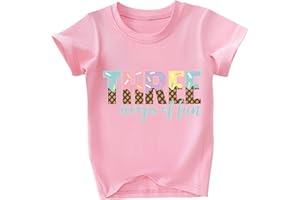 IDOPARAS Toddler Girls 3rd Birthday Shirts for Girls 3 Years Old Outfit for Party Tshirt