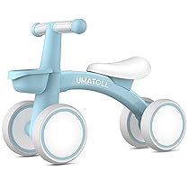Umatoll Bicicletta Senza Pedali per 1 Anni, Bicicletta Equilibrio per Bambini 12-24 Mesi con Cestino, Giocattolo per Bici per i più Piccoli Baby, Primo Regalo di Compleanno (Azzurro)