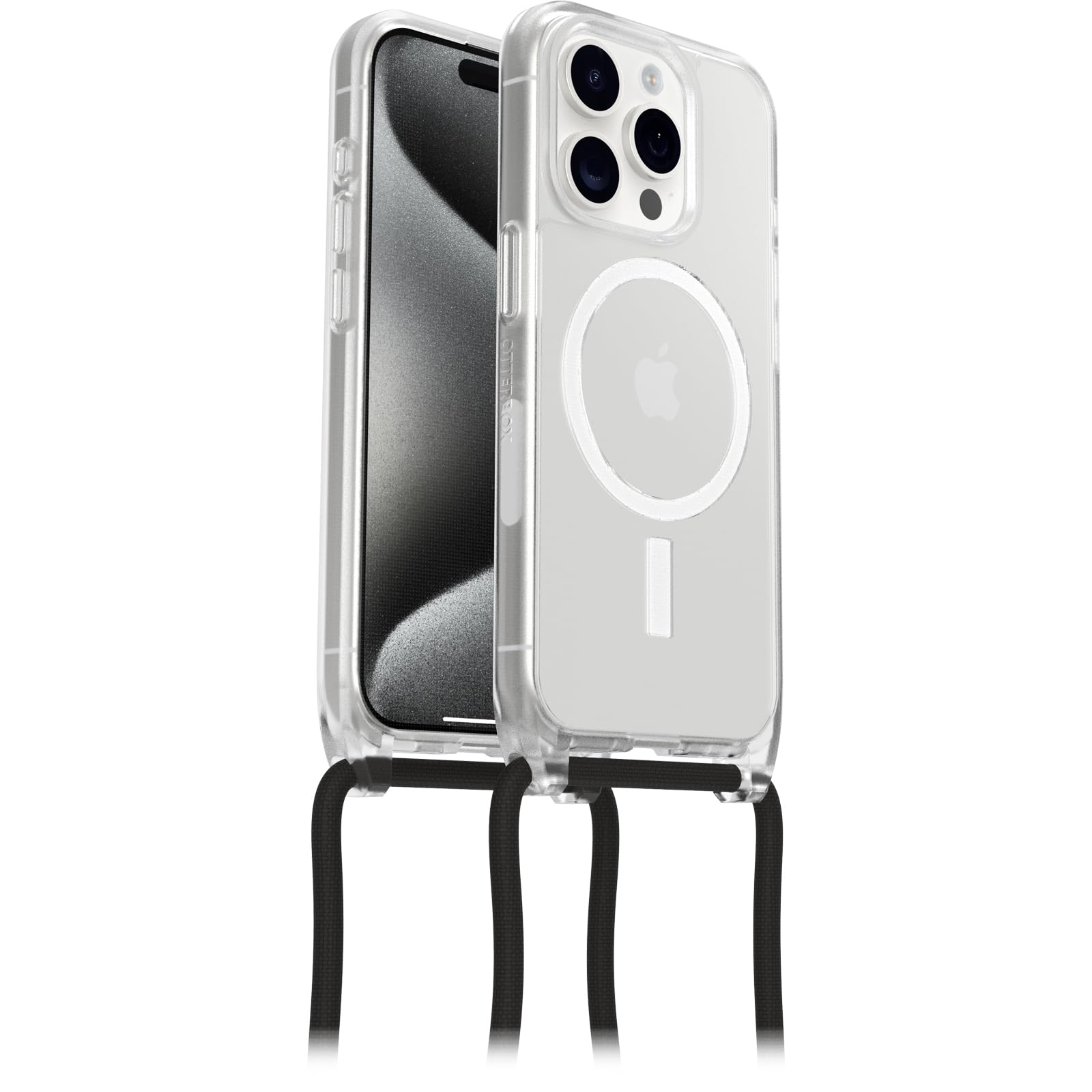 OtterBox React Necklace Case with MagSafe for iPhone 15 Pro, Ultra-Slim, Protective Case with Adjustable and Detachable Necklace Strap, Tested to Military Standard, Clear — image 1