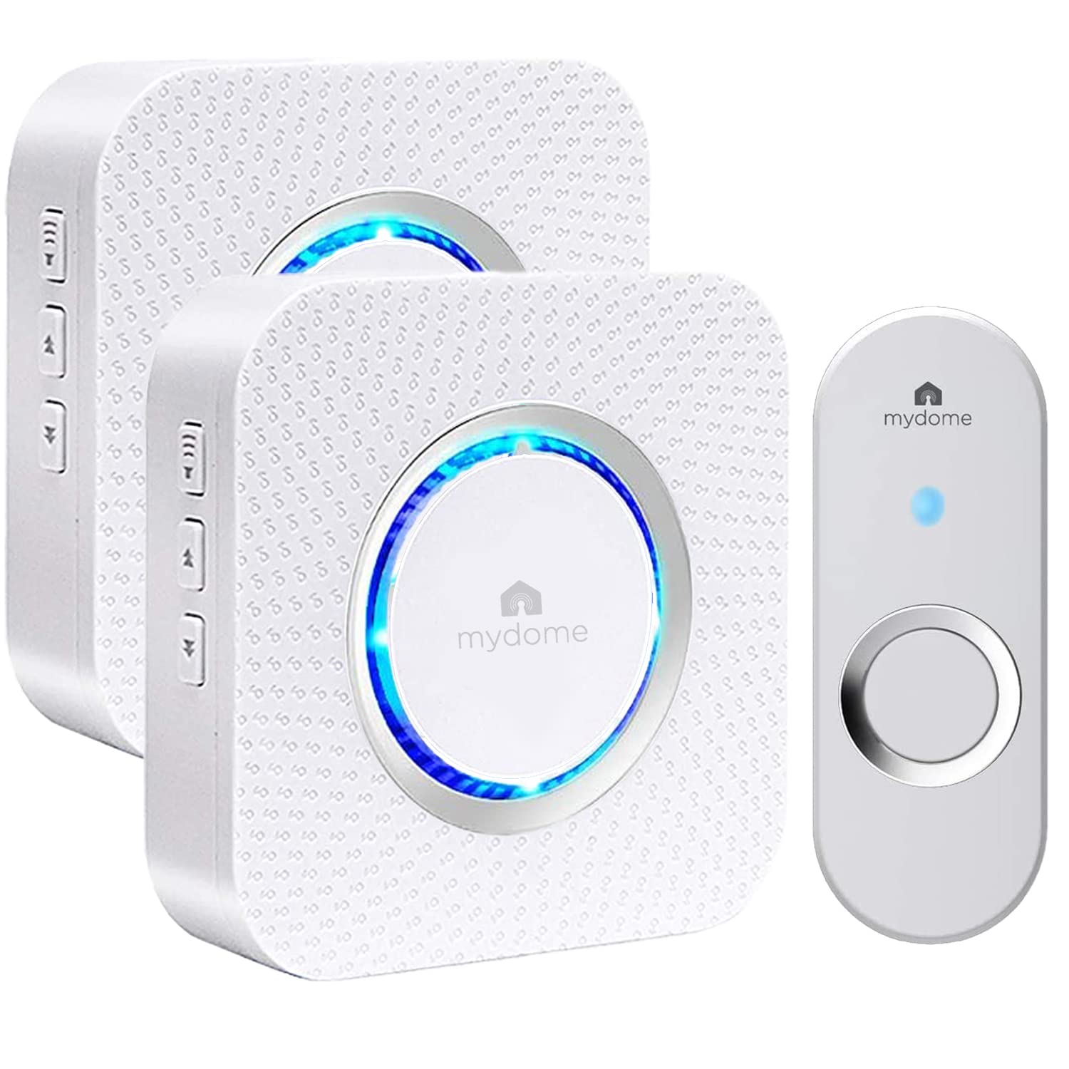 Wireless Doorbell Plug in Chime Kit | Doorbell Designed for Guaranteed House Wide Coverage, Clear Loud Audio & Visual Notification On Door Bell Button & Receiver Chime