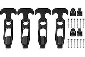 M METERXITY 4-Pack T-Handle Rubber Flexible Draw Latches,3.9" Flexible Draw Latches Flexible T-Handle Hasp Rubber with Screws