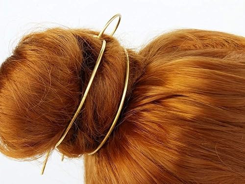 Amazon Com Gold Hair Bun Cuff Holder Hair Clip Shawl Pin Thick