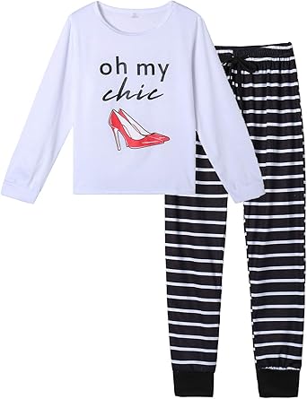 Ventelan Women S Pajamas Long Sleeve Sleepwear Soft 2 Piece Lounge Pajama Set White X Large At Amazon Women S Clothing Store