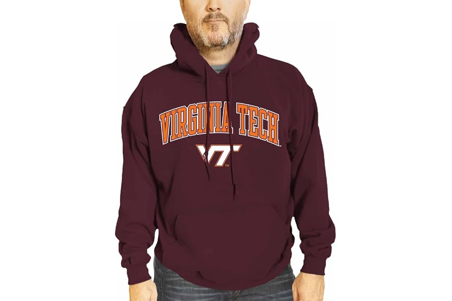 Campus Colors NCAA Arch & Logo Gameday Hoodie - Fleece Pullover Sweatshirt | 50/50 cotton-polyester fleece hoodie - 100+ schools - officially licensed NCAA fan apparel